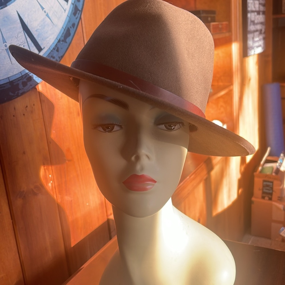 Borsalino Fedora Brown Wool Felt SZ Medium